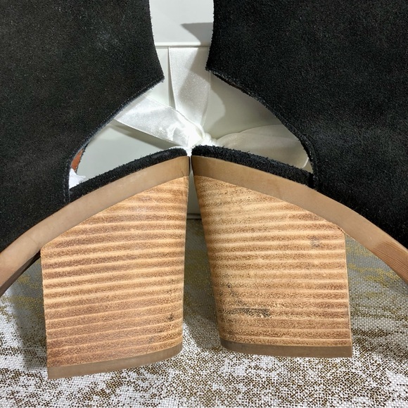 Lucky Brand Open Toe Suede Bootie Sz 10 - Picture 5 of 13